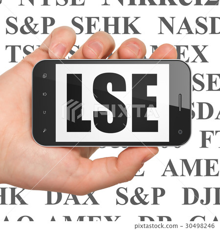 Stock market indexes concept: Hand Holding 30498246