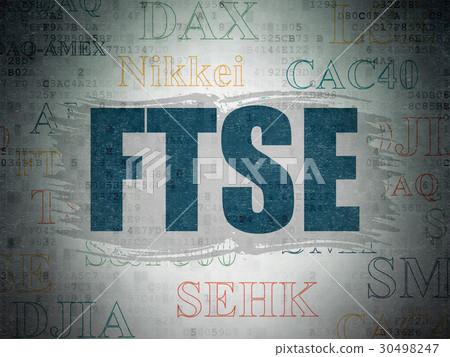Stock market indexes concept: FTSE on Digital Data 30498247