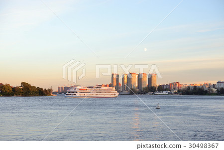 View of Neva river, St.Petersburg. 30498367