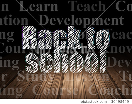 Education concept: Back to School in grunge dark Education concept: Back to School in grunge dark 30498449