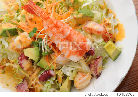 Izakaya menu Avocado and seafood salad Izakaya menu Avocado and seafood salad 30498703