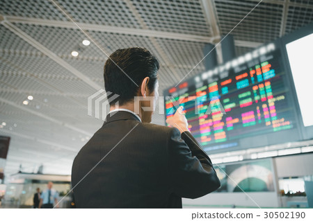 business man, airport, back view 30502190