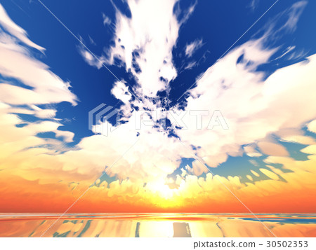Wind and clouds with the sea 30502353