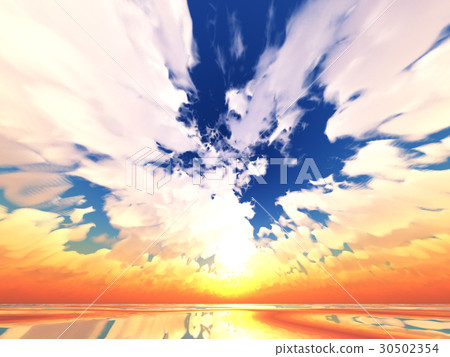 Wind and clouds with the sea 30502354