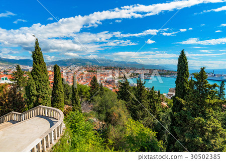 Scenic view of Split at night 30502385