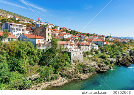 Riverside buildings in Mostar 30502668