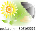 Sunflower, parasol, hat 30505555