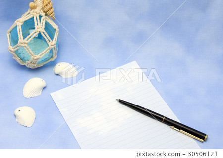 Hot summertime stationery and ballpoint pen 30506121