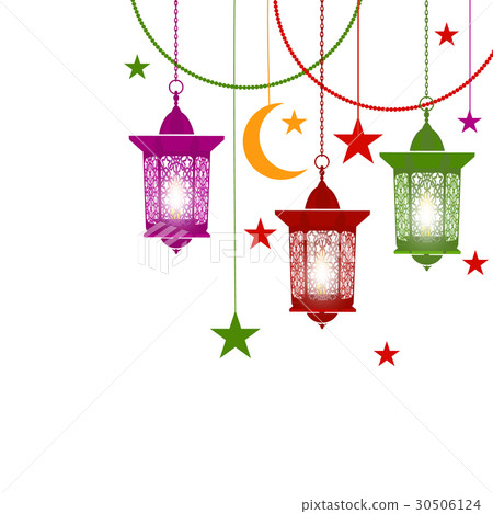 Ramadan Kareem. Colorful lanterns in oriental 30506124