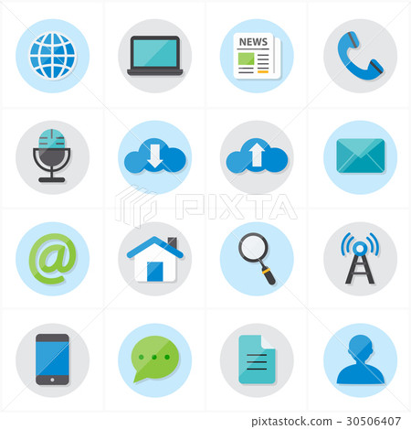 Flat Icons For Web Icons and Internet Icons Vector 30506407