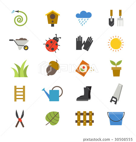 Garden Flat Icons color 30508555