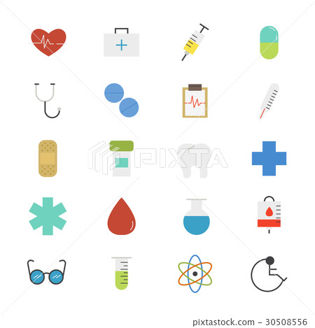Healthcare and Medical Flat Icons color 30508556