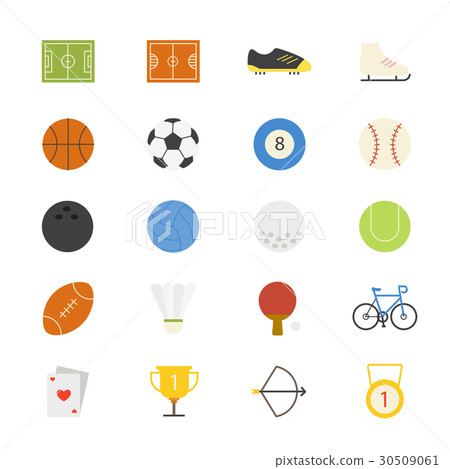 Sport Flat Icons color 30509061