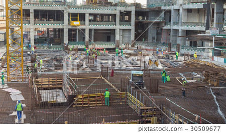 Modern building constraction site works. 30509677