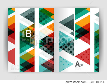 Vector triangle business annual report cover print - Stock Illustration ...