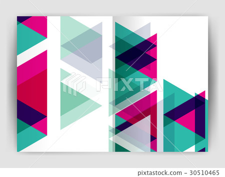 Vector triangle business annual report cover print - Stock Illustration ...