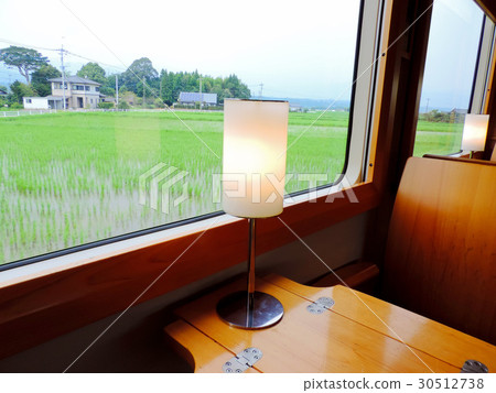 Kumagawa Railway Tourist Train Landscape from the inside of the car of the country symphony 30512738