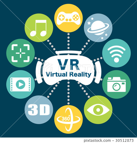 VR virtual reality - Stock Illustration [30512873] - PIXTA