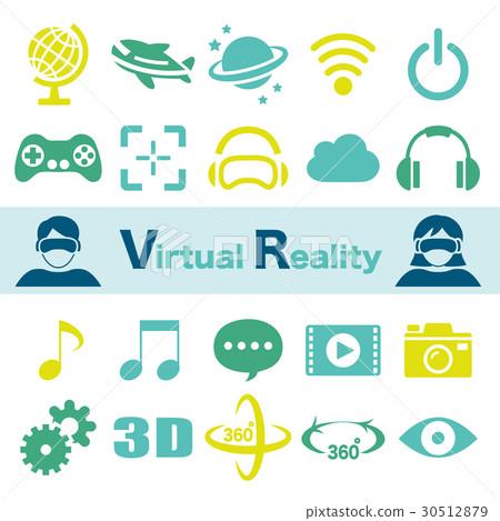 VR virtual reality icon set - Stock Illustration [30512879] - PIXTA
