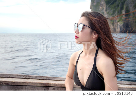 Beautiful girl in bikini. 30513143