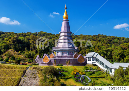 Landmark pagoda in doi Inthanon national park. 30514212