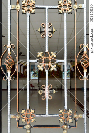 Wrought iron grid with gildings Wrought iron grid with gildings 30515030