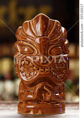tiki glass for an exotic cocktail 30516017