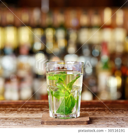 Cocktail with gin and mint 30516191