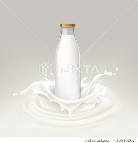 illustration bottle full of milk illustration bottle full of milk 30516262