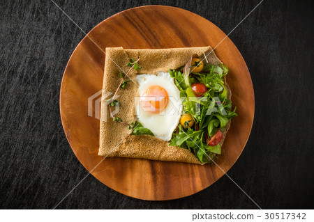 Galette soba powder crepe galette (crepes made with buckwheat) 30517342