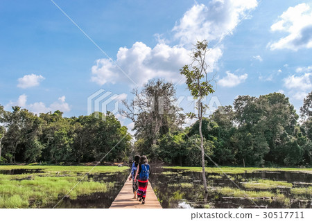 The path towards to Neak Pean temple The path towards to Neak Pean temple 30517711