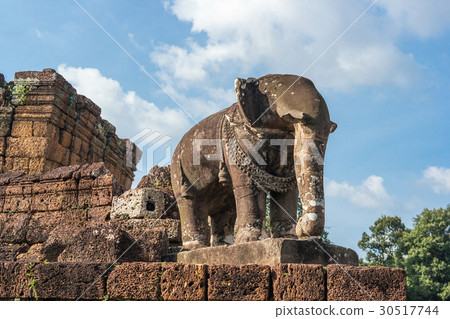 Elephant sculpture in East Mebon temple Elephant sculpture in East Mebon temple 30517744
