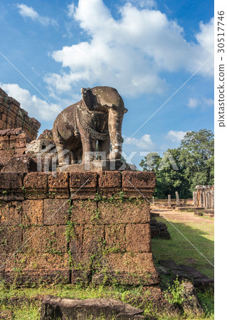 Elephant sculpture in East Mebon temple Elephant sculpture in East Mebon temple 30517746