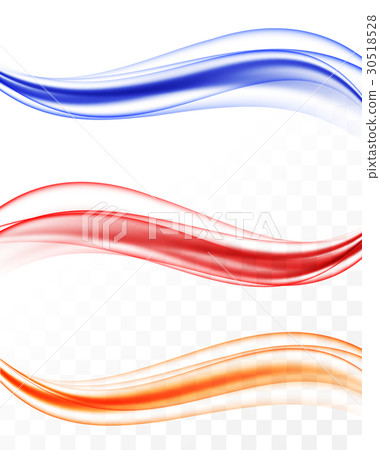 Abstract elegant colorful light waves set Abstract elegant colorful light waves set 30518528