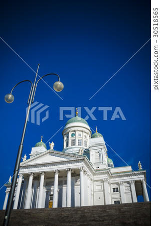Looking up at Helsinki cathedral in Senate Square 30518565
