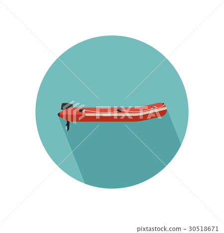 Inflatable red boat 30518671