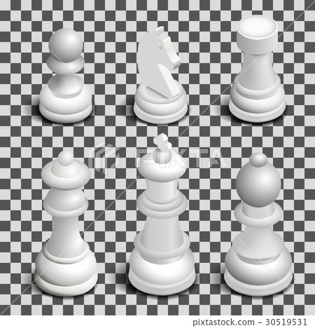 Chess figures isometric, vector illustration. 30519531