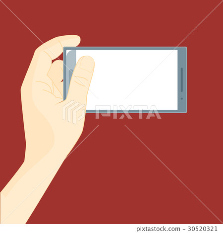 Human Hand Using Mobile Smart Phone. Vector - Stock Illustration ...