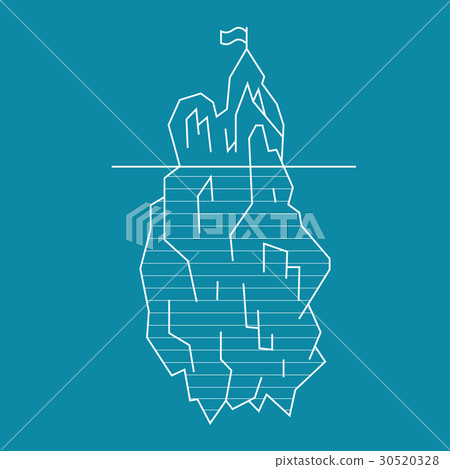 Iceberg Line Style. Vector Iceberg Line Style. Vector 30520328