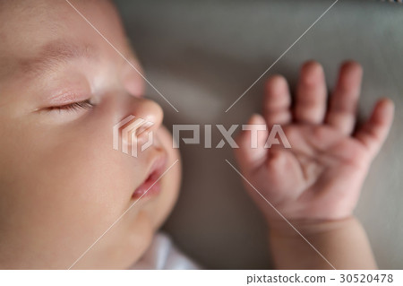 baby boy white t-shirt sleeping baby boy white t-shirt sleeping 30520478