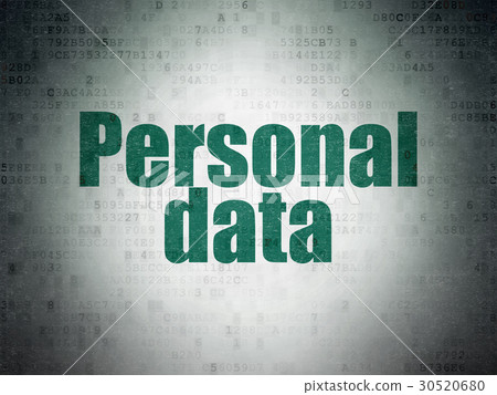 Data concept: Personal Data on Digital Data Paper Data concept: Personal Data on Digital Data Paper 30520680