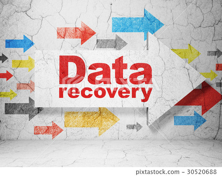 Information concept: arrow with Data Recovery on Information concept: arrow with Data Recovery on 30520688