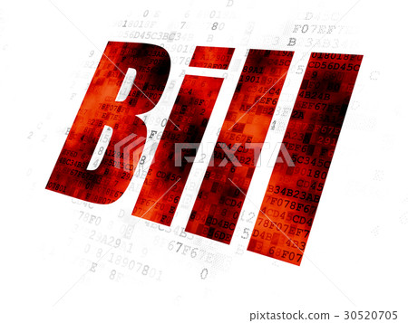 Banking concept: Bill on Digital background Banking concept: Bill on Digital background 30520705