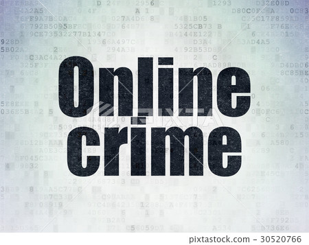 Security concept: Online Crime on Digital Data Security concept: Online Crime on Digital Data 30520766