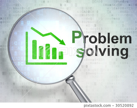 Business concept: Decline Graph and Problem Business concept: Decline Graph and Problem 30520892