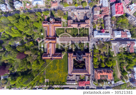 Aerial view of Chernivtsi University - one of the Aerial view of Chernivtsi University - one of the 30521381
