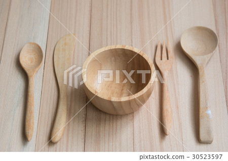 set of Wooden bowl and Kitchen Utensils set of Wooden bowl and Kitchen Utensils 30523597