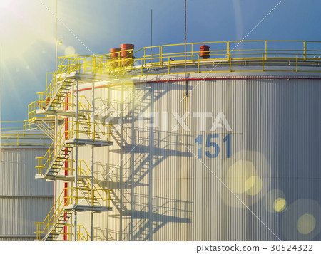 Huge oil tank in the factory 30524322