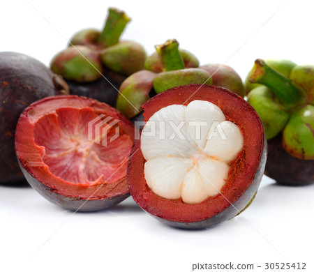 Mangosteen and cross section 30525412