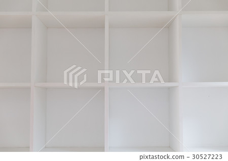 empty white bookshelf, wall cabinet 30527223